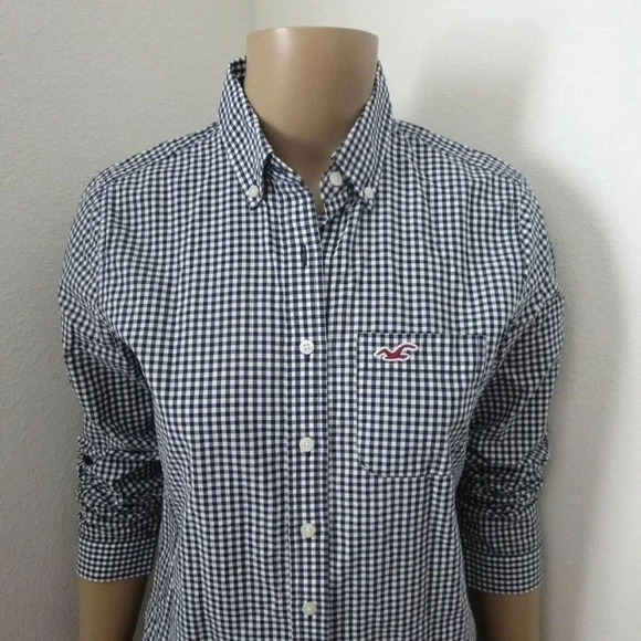 NWT Hollister Checkered Plaid Button Down Small - Picture 2 of 4